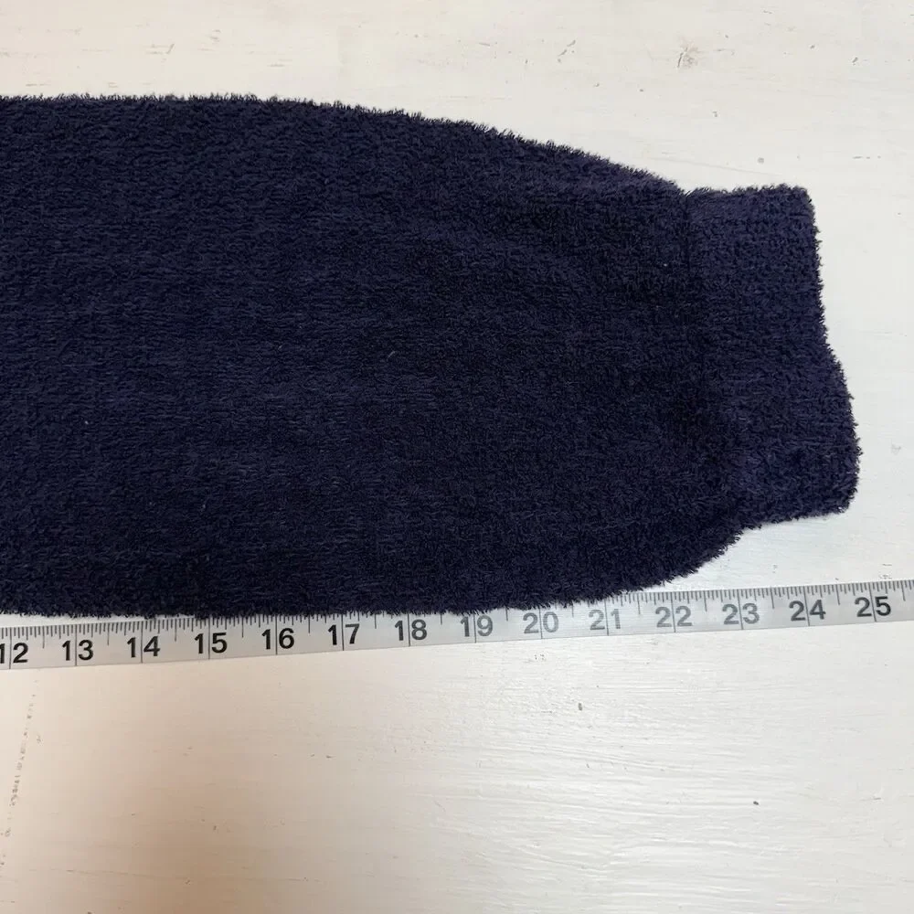 Free People Beach Claire One Piece Jumpsuit Navy Blue Terry Cloth Towel Size XS